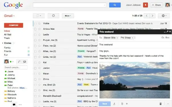 Gmail nouveautes chat