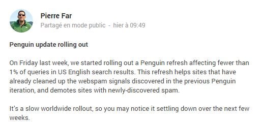 Google penguin 3 pierre far