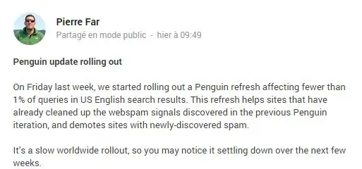 Google penguin 3 pierre far