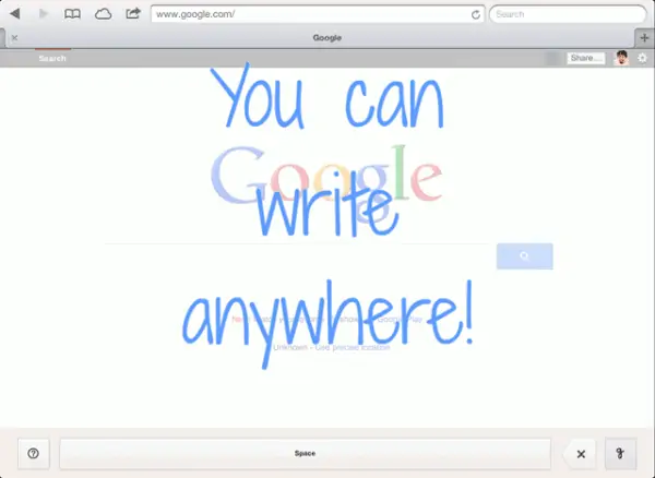 Ecrivez à la main vos requêtes sur Google