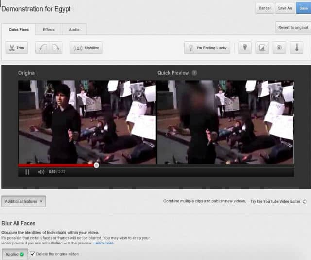 Youtube se dote d'un outil de floutage pour protéger l'anonymat