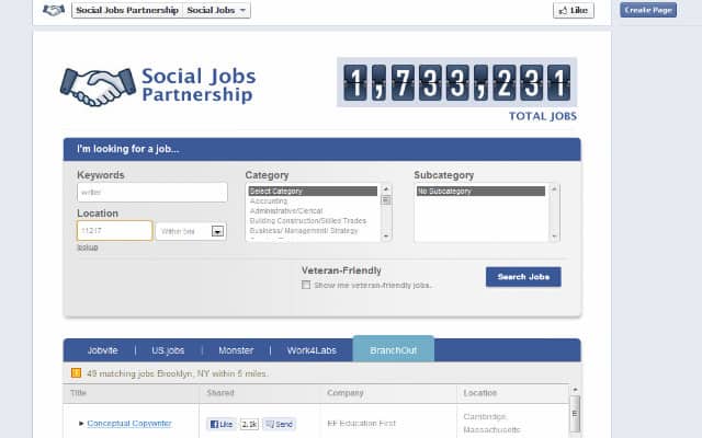 Facebook arrive sur le marché de l'emploi